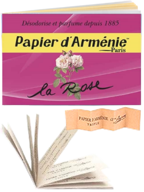 Papier d'Arménie - Carnet de 12 feuilles de 3 lamelles