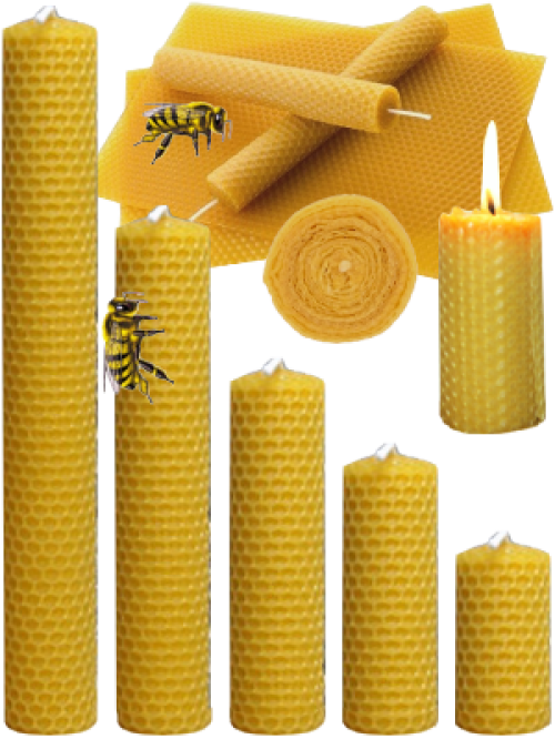 Bougies à la cire d'abeille